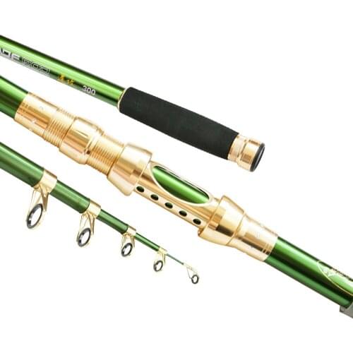 New Carbon Fiber Rod 2.4m 2.7m 3.0m 3.6m 4.5m Portable Travel Telescopic Fishing Rod SpinningFishing Tackle Short Sea Rod