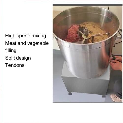 The New Automatic Stainless Steel Barrel Meat Mixing MachineHousehold Multifunctional High-Speed Professional And Stuffing Mixer