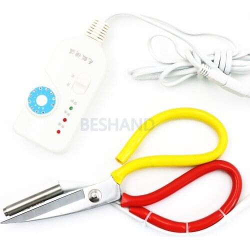 220V Electric Heat Scissors Thermal Cutter for Fabric Rope Ribbon Webbing Cloth Cutting Handicrafts DIY Tools Set