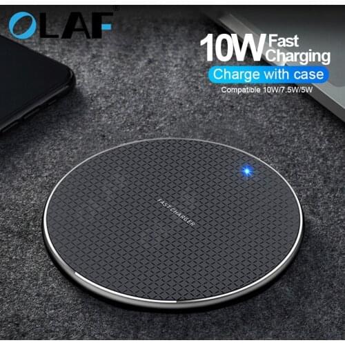 OLAF 10W Wireless Charger QC3.0 USB Phone Fast Charging Pad for Samsung Galaxy S9 S8 Plus Note 9/8 Fast Charge with Night Light