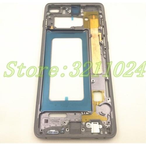 Original New Frame Bezel Plate With Side Keys For Samsung Galaxy S10 S10 Plus S10+ Metal Housing Middle Frame