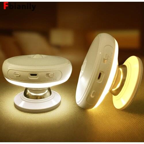 360 Degree Rotating Motion Sensor light Rechargeable LED Night Security Wall lamp for Home Stair Kitchen toilet lights