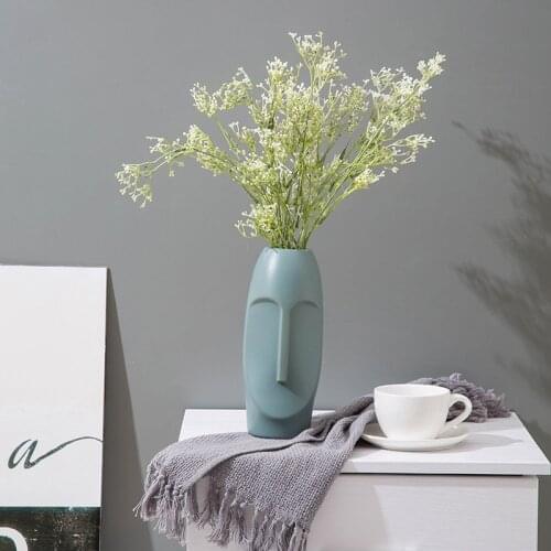 Plastic European-style Vase Imitation Ceramic Flower Vase Wedding Hydroponic Plant Decoration Modern Home Decoration