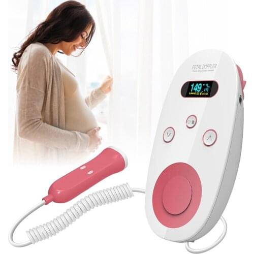 Prenatal Fetal Doppler Baby Heartbeat Monitor Heart Rate Detector Sonar Doppler Waterproof No Radiation For Pregnant Women