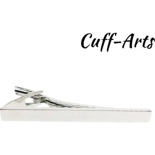 Cuffarts Simple Men Necktie High Quality Tone Metal Clamp Tie Clip Clasp Bar Pin Wedding T20013