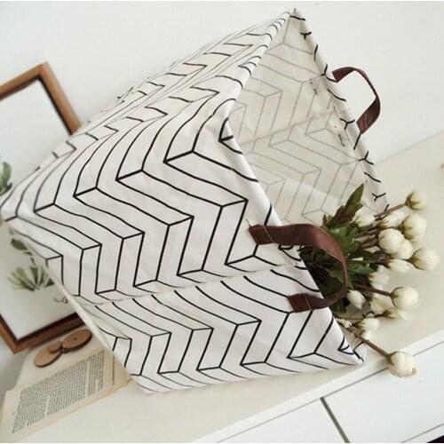 Nordic Style Cloth Art Storage Basket Japanese Style Simple Storage Basket Portable Travel Organizer Home Storage Organization