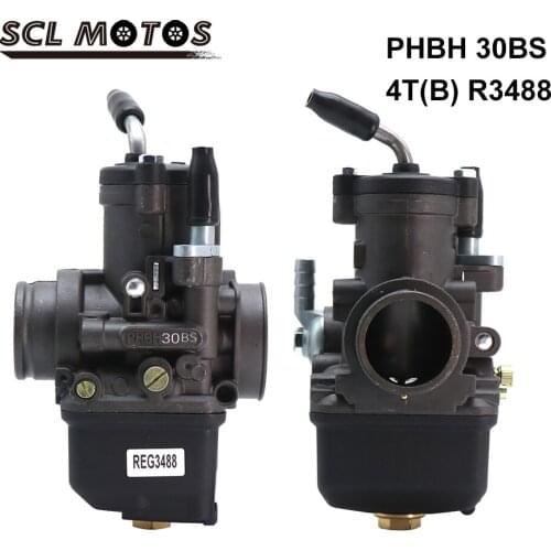 SCL MOTOS Universal 30mm PHBH 30BS Black Motorcycle Carburetor For 4T 50cc-300cc Motocross Dirt Pit Motorbike Accessories New