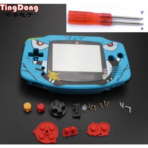 Ting Dong Cartoon Limited Edition Full Housing Shell replacement for Nintendo Gameboy Advance for GBA Game Console Cover Case