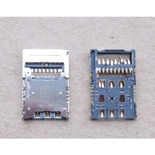 10pcs/lot Original new For LG K8 K350 K350N K4 M160 SIM Memory Card Reader Socket Slot Replacement