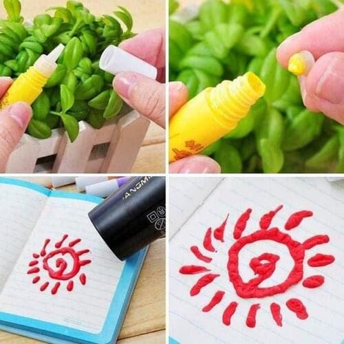 6 Pcs Magic Popcorn Pen 3D Art Safe for Greeting Birthday Cards Children STTA889