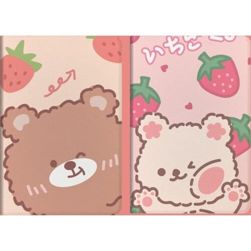 Girls Case for iPad Pro 10.5 Air 3 10.2 Inch 2019 Cartoon Bear Ins Hot Protective Smart Cover Funda for iPad 9.7 2018 2017