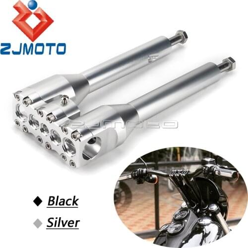 CNC Handlebar Riser Bar Clamp 1-1/4" 32mm For Harley Dyna Fat Bob Low Rider Softail Slim Fat Boy Electra Glide Road King Custom