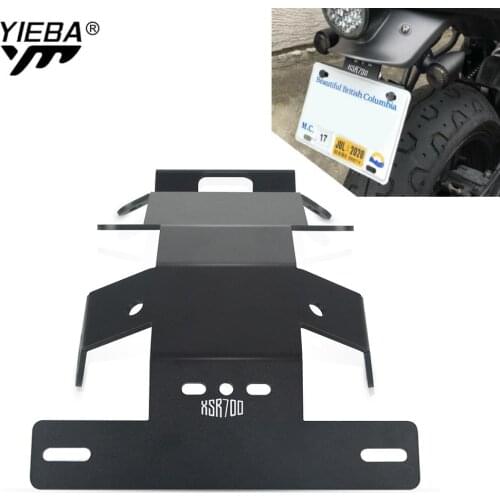 Motorcycle License Plate Holder Rear Registeration Plate Mount Bracket With light Logo FOR YAMAHA XSR700 XSR 700 2015- 2021 2020