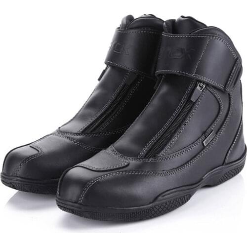 How-yes ARCX 100% waterproof motorcycle boot racing leather shoes high quality motorcross protective boot black color 39-45