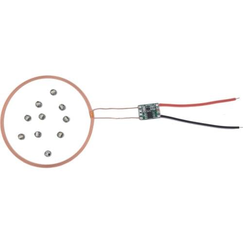 Taidacent 80mm 5V Night Light Up Led Wireless Charge Module With Colorful Lights for Christmas Gift Brightness Adjustable