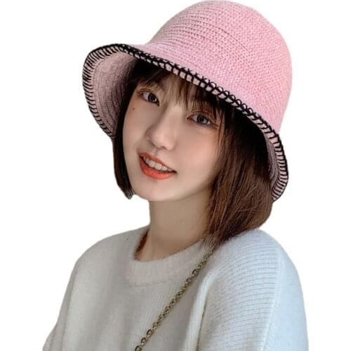 New Knitted Hat For Women Fashion Woven Straw Hats Summer
