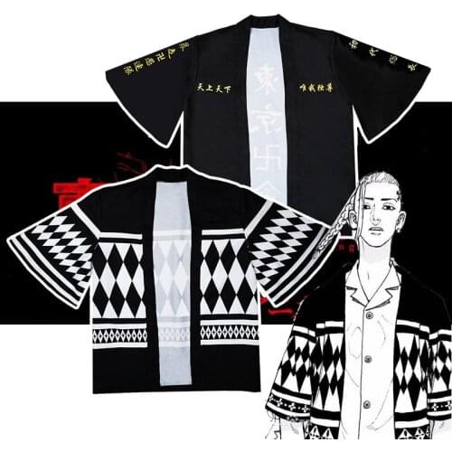 Newest Tokyo Revengers Cosplay Cloak Anime Manga Men Women Hanagaki Takemichi Ken Ryuguji Haori Kimono Harajuku Tees Tops Shorts