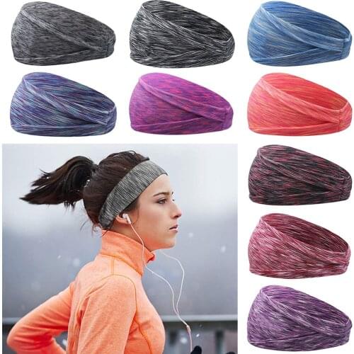 Elastic Sport Headband Women Hairbands Absorbing Sweat Hairbands Yoga Fitness Headwear Headwrap Summer Sports Hair Accessories