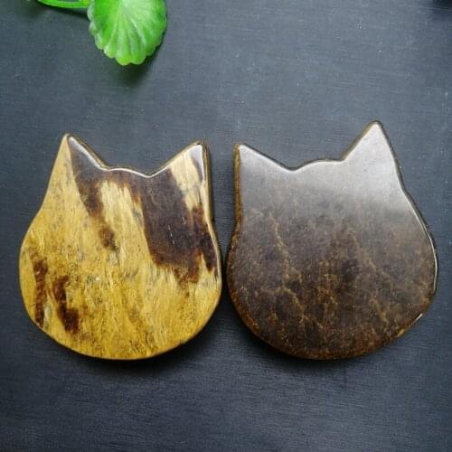 Hand carved natural tiger eye quartz stone cat statue animal carvings figurines ornaments for charms healing
