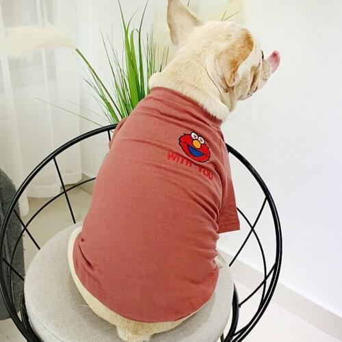 Spring Cotton French Bulldog Cool Tshirt Pet Dog Summer Clothes for Small Dogs Clothing Chihuahua Sweater Pug Costume S-4XL