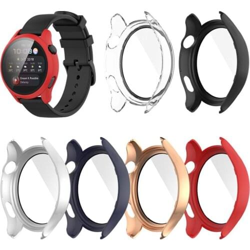 3D Full Edge Protective Cover For Huawei Watch 3 Tempered Film + TPU Protective Case Shell For Huawei Watch 3 Screen Protector