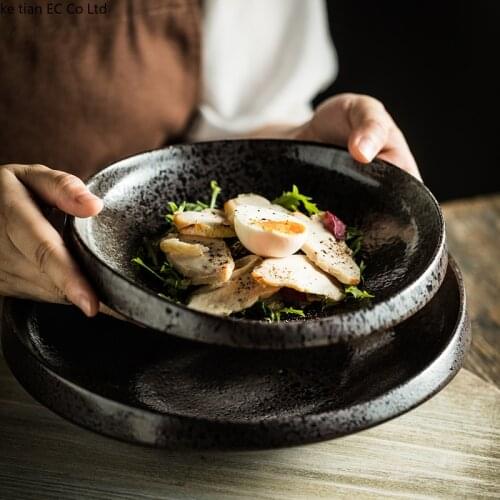 1/pcs Creative ceramic plate irregular fruit salad plate soup plate 8 inch/10 inch noodle bowl hotel special-shaped dish plate