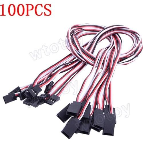 100pcs 50CM 500mm Servo Extension Servo Lead Wire for FPV RC Helicopter
