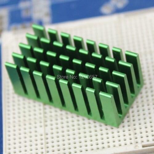 50 pieces lot 28x14x6mm Green Aluminum Heatsink Radiator Heat Sink For IC Chip