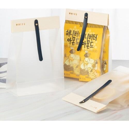 Premium Abrasive Bags Snack Take-Out Doggy Bag Baked Plastic Independent Sack Nut Fruits Packing Tool Christmas DIY Gift Bag