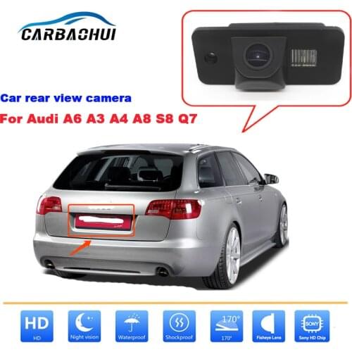 Car Rear View Reverse Backup Camera For Audi A6 C6 A3 A4 RS4 A8 S8 8P Q7 TDI 2001-2009 Night Vision Waterproof high quality CCD