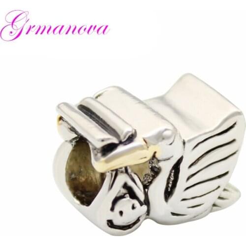 Osprey animal charm beads DIY handmade jewelry amulet Fit Pandora Bracelet Necklace