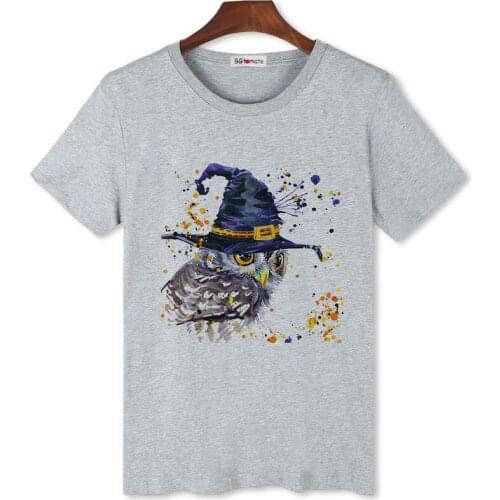 BGtomato Halloween funny owl t-shirt for men original brand good qualiuty casual tops cheap sale summer tops owl print shirts