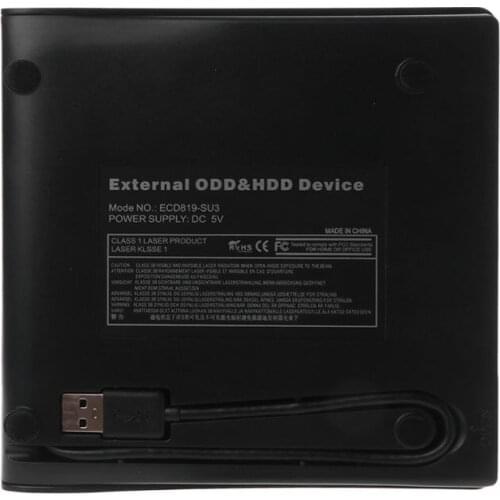 12.7MM USB 3.0 SATA Optical Drive Case Kit External Mobile Enclosure DVD/CD-ROM Case for Notebook Laptop without Drive Dropship