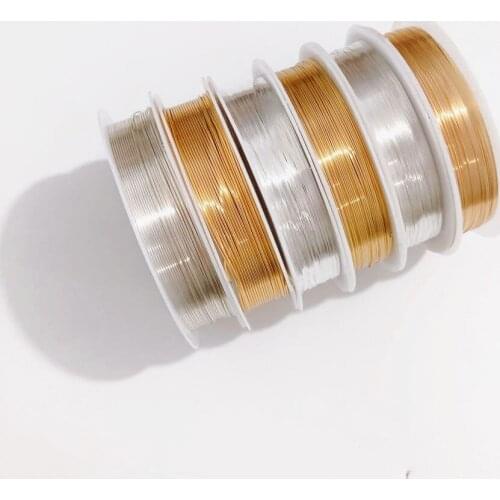 DIY jewelry multi-size copper wire real gold stereotyped winding handmade bracelet necklace accessory material 1pcs