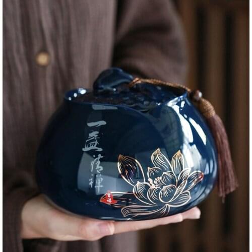 Ceramic Jar Tea Bag Storage Box Tea Coffee Sugar Storage Jars Coffee Storage Ceramic Storage Organizador Te Tea Storage Jar