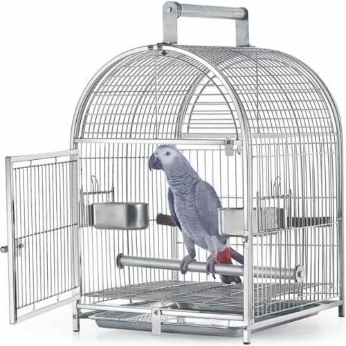 Luxury Large Bird Cage Stainless Steel Tray Parrot Travel Houses Outdoor Bird Cage Breeding Cage Oiseau Feeding Supplies BS50BC