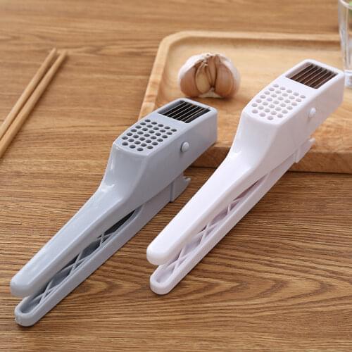 Slicer Tool Slicing and Grinding Plastic White/Gray Garlic Press Fruit Vegetable Cooking Tools