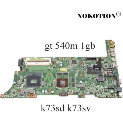 NOKOTION 60-N5HMB2100-D11 69N0L6M21D11 Laptop Mothebroard For ASUS K73SD K73SV MAIN BOARD HM65 DDR3 GT540M 1GB