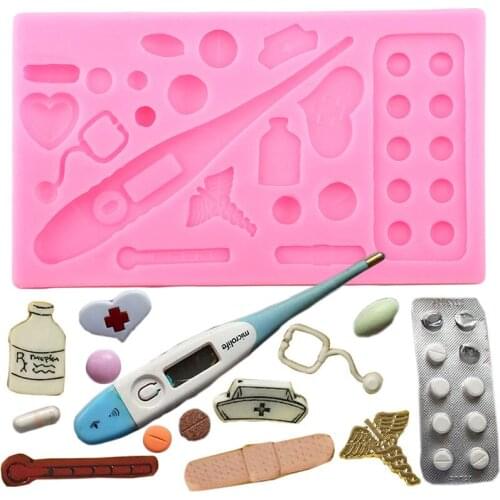 Medical Silicone Mold Sugarcraft Fondant Cake Decorating Tools Cupcake Topper Chocolate Gumpaste Mould Candy Clay Resin Moulds