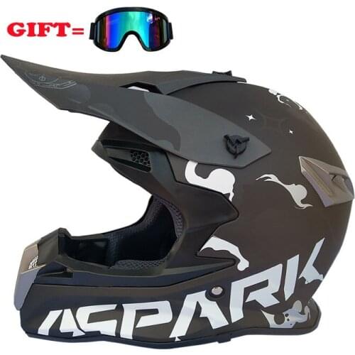 Motorcycle cross-country protective helmet racing helmet ABS cross-country helmet men and women all year round helmet goggles