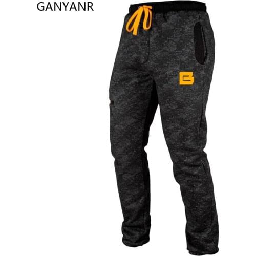 GANYANR Running Pants Men Jogging Gym Sport Training Sportswear Leggings Trousers Trackpants Workout Soccer Sweatpants Track