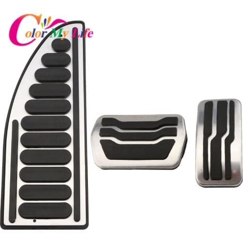 Car Accelerator Pedals Brake Pedal Set Covers Clutch Rest Foot Pedals Cover for Ford Focus 2 3 4 MK2 MK3 MK4 2005-2017 LHD