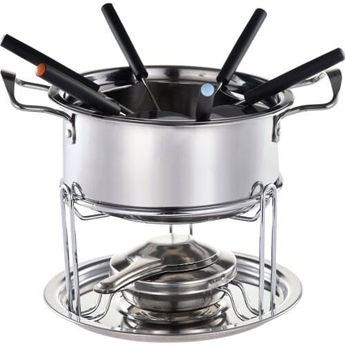 Pcs Set High Quality Stainless Steel Melting Furnace Ice Cream Melting Pot Cheese Fondue Kitchen Accessories impart
