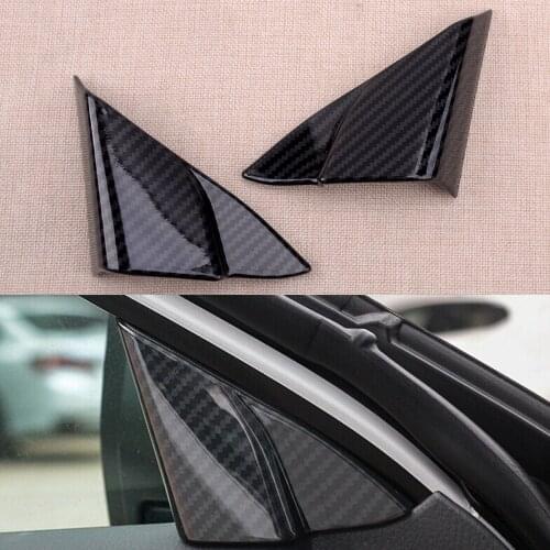 2Pcs Car Accessories Interior Front Door A-Pillar Triangle Cover Trim Cover Trim Fit for Toyota Camry 2018 2019 2020