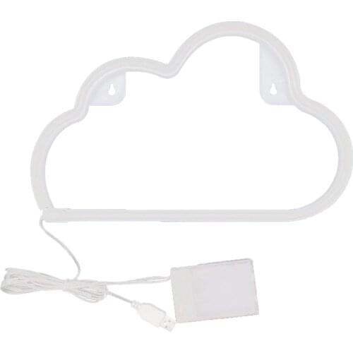 Cloud-Shaped Neon Light Warm White, LED Neon Light, Night Light Suitable for Wall Decoration, Childrens Room, Bar, Etc
