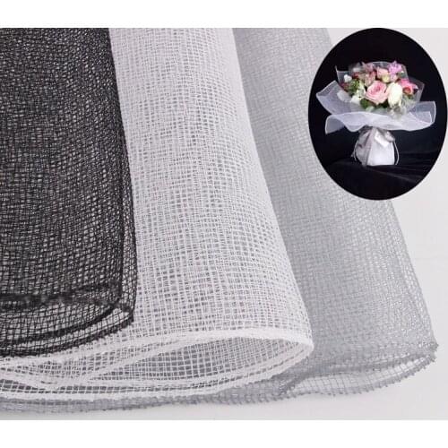 52cm*9M New Coarse Gauze Net Small Mesh Gauze Wrapping Paper Plain Gauze Flower Shop Flower Packaging Material Wholesale