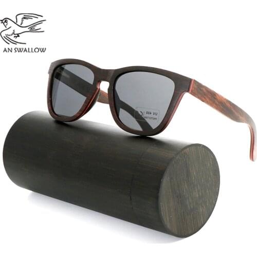 New Ebony Sandwich Sunglasses | Polarized Mens UV400 High Quality Sunglasses | Fashion Ladies Sunglasses Handmade Bamboo Glasse