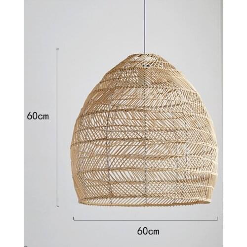 New Chinese Pendant Lights Natural Rattan Lamp Deco Hand Make Hanging Lamps for Living Room Dining Room Light Fixture Hanglamp