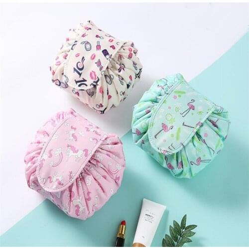 Korean Flush Makeup Organizer Travel Artifact Small Fresh Storage Bag Creative Colorful Rope Makeup Jewerly Storage Case