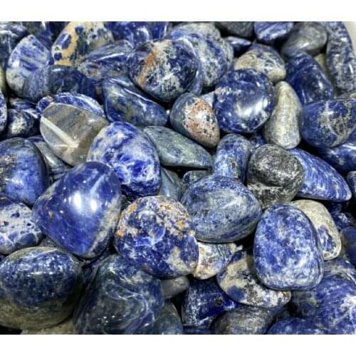 Polished Natural Blue Vein Awesome Crystal Stone Tumble Crystal Gravel Healing Reiki Stones For Sale Chakra Energy Decor